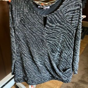 Women’s black silver sparkle shirt